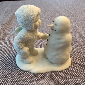 Department 56 Snowbabies Figurine, "Why Don't You Talk To Me," Snowman Scene